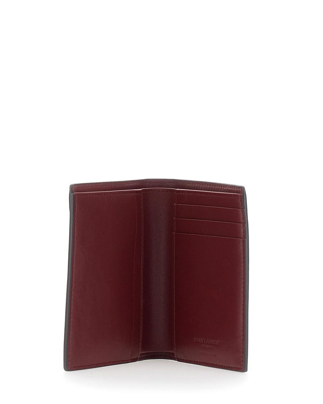 Saint Laurent Black Saint Laurent Leather Logo Card Case for men