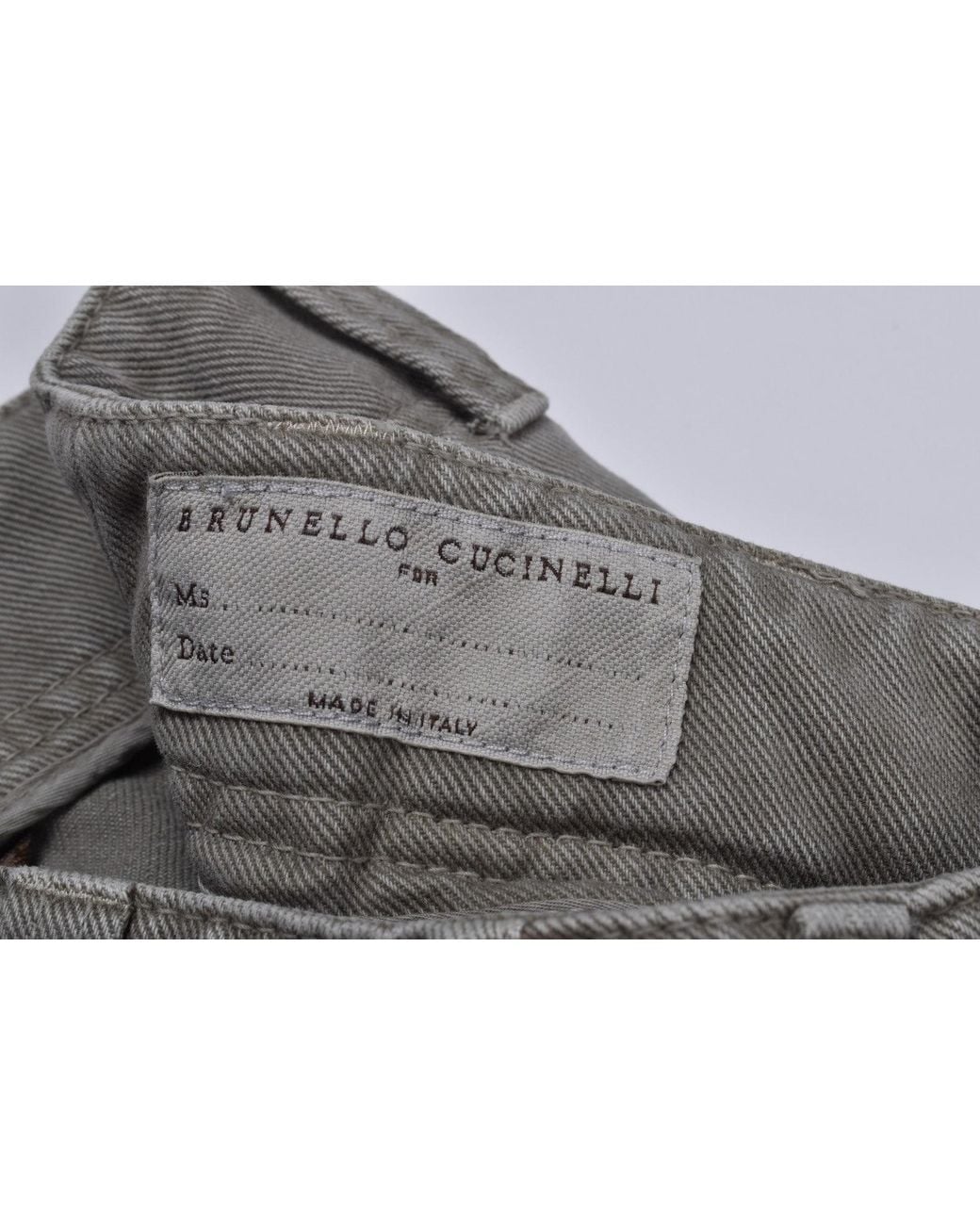 Brunello Cucinelli Gray Light Relaxed Denim Style Trousers