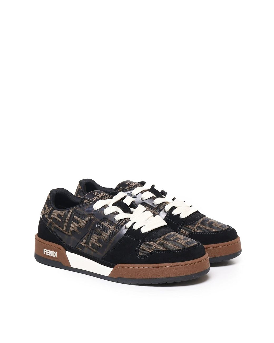 Fendi Black Sneakers Calf Leather for men