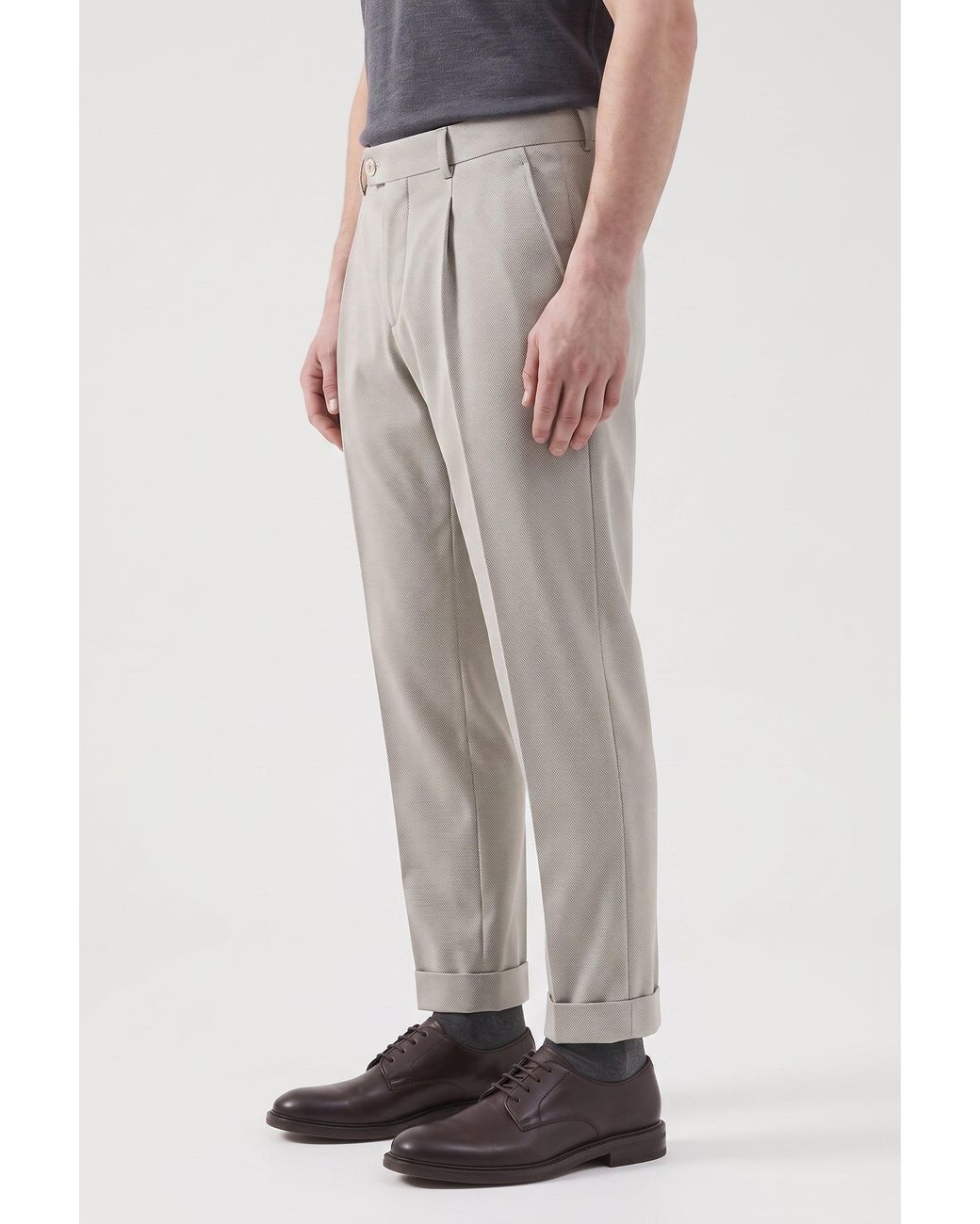Brunello Cucinelli Gray Light Tailored Trousers for men
