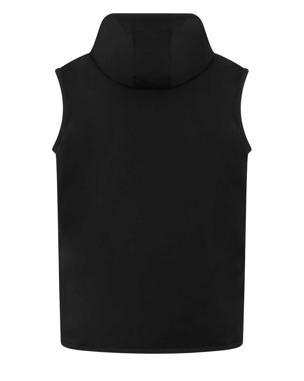 Dolce & Gabbana Black Hooded Vest Cotton Waistcoats & Gilets for men