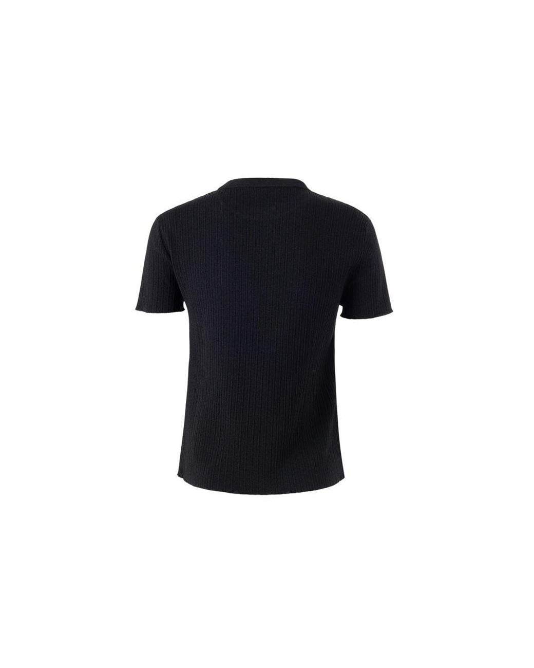 Tom Ford Black Ribbed Short Sleeve Tshirt