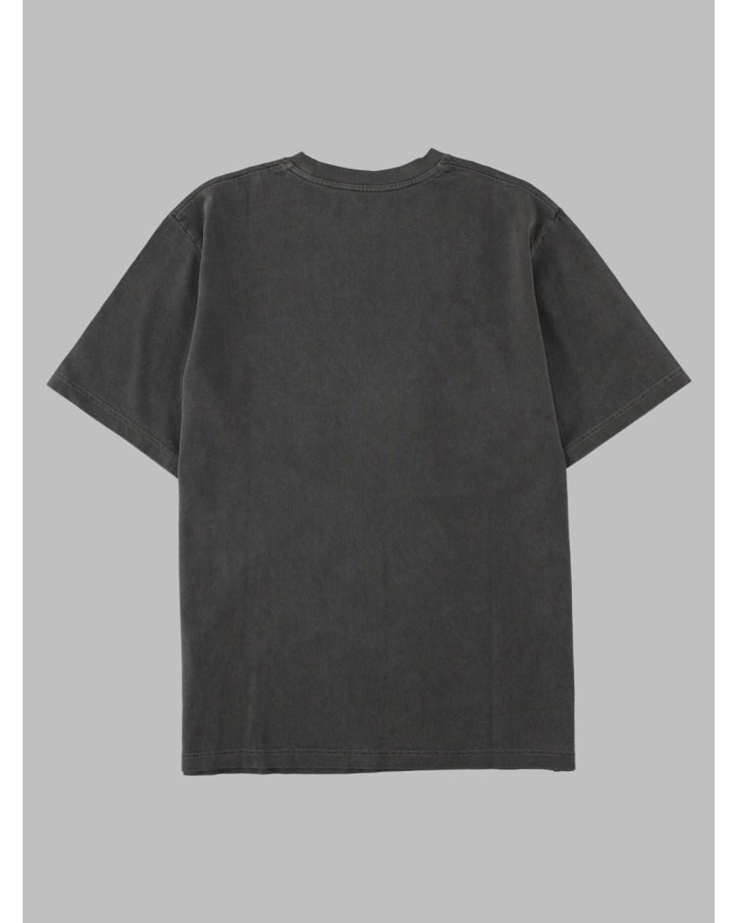 MSGM Gray Printed T-Shirt Cotton T-Shirts And Polos