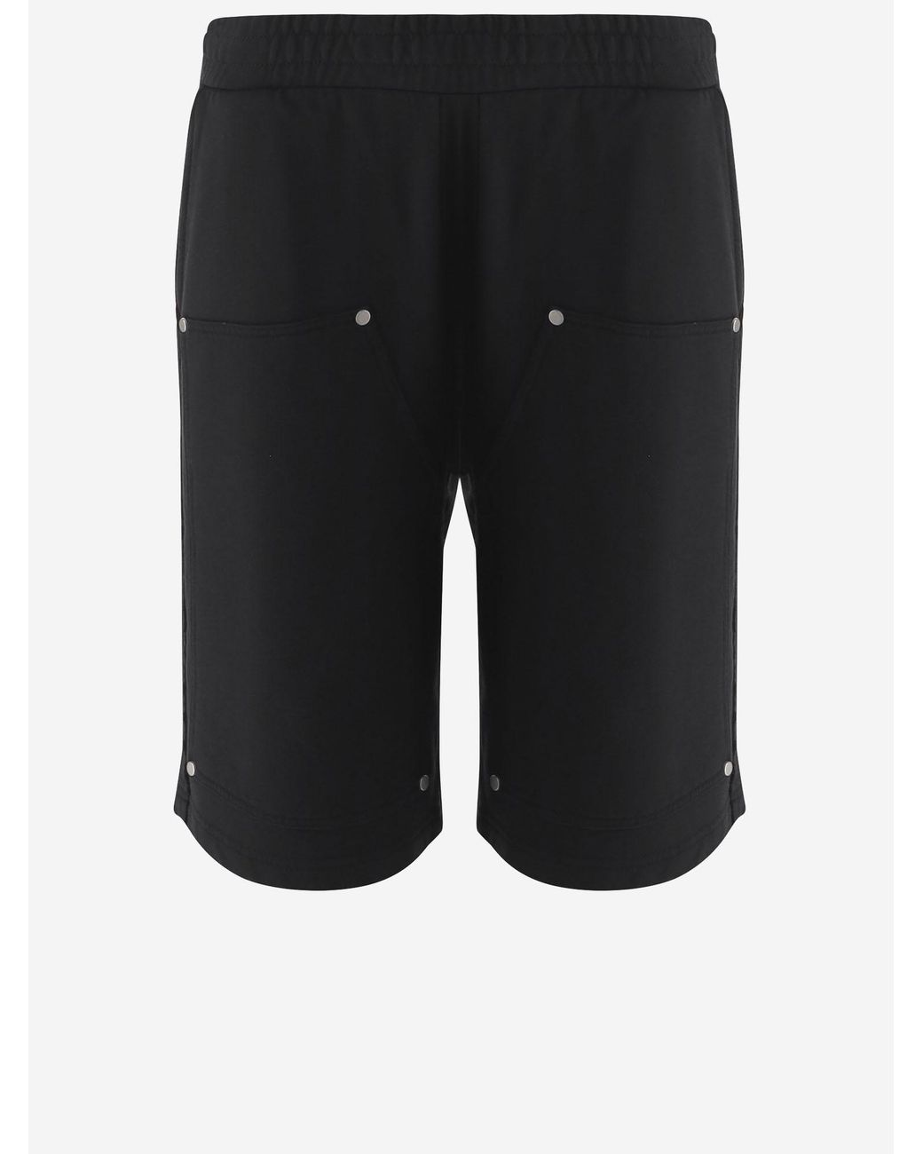 44 Label Group Black Cotton Shorts for men