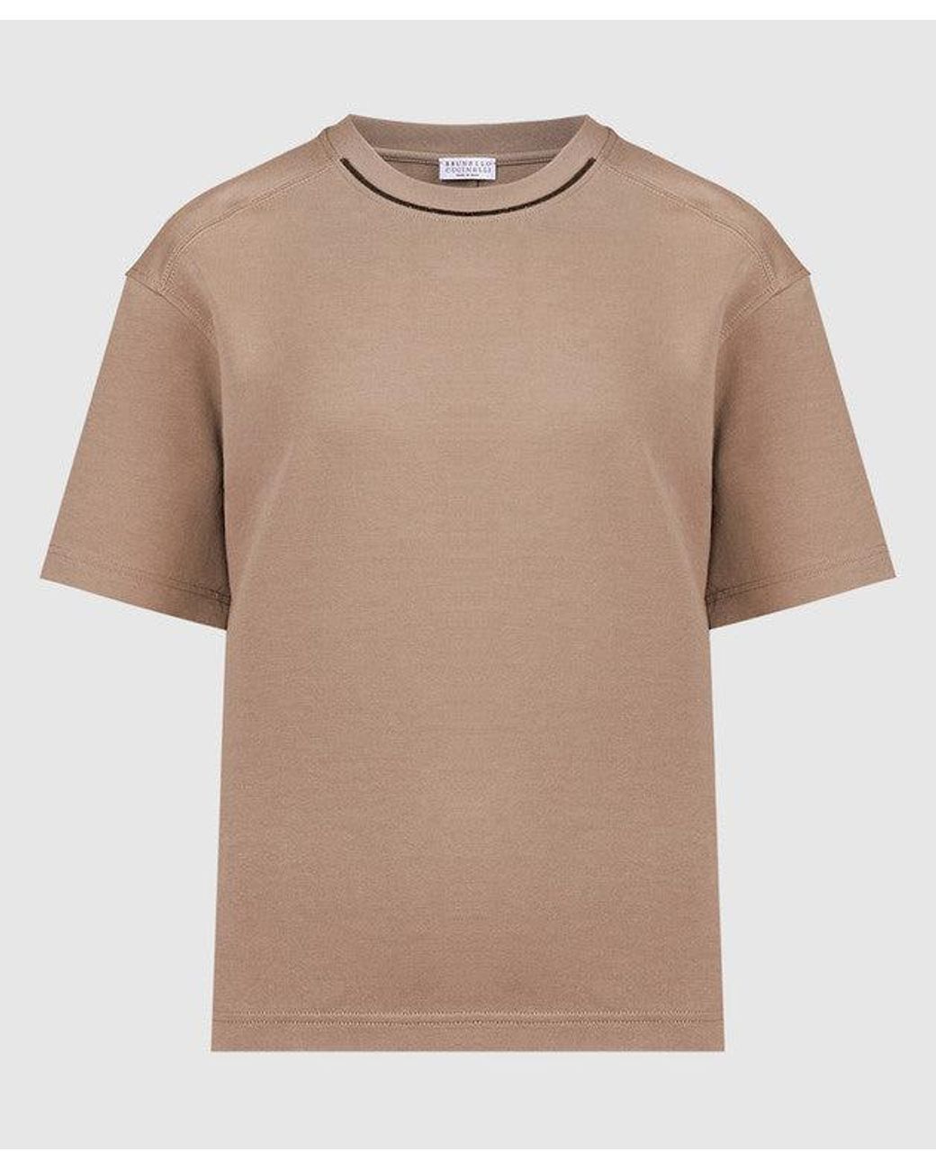 Brunello Cucinelli Natural Taupe Cotton Relaxed Shirt