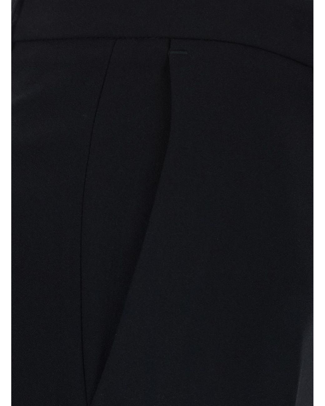 Le Plain Blue Flare Pants Tech Fabric Trousers
