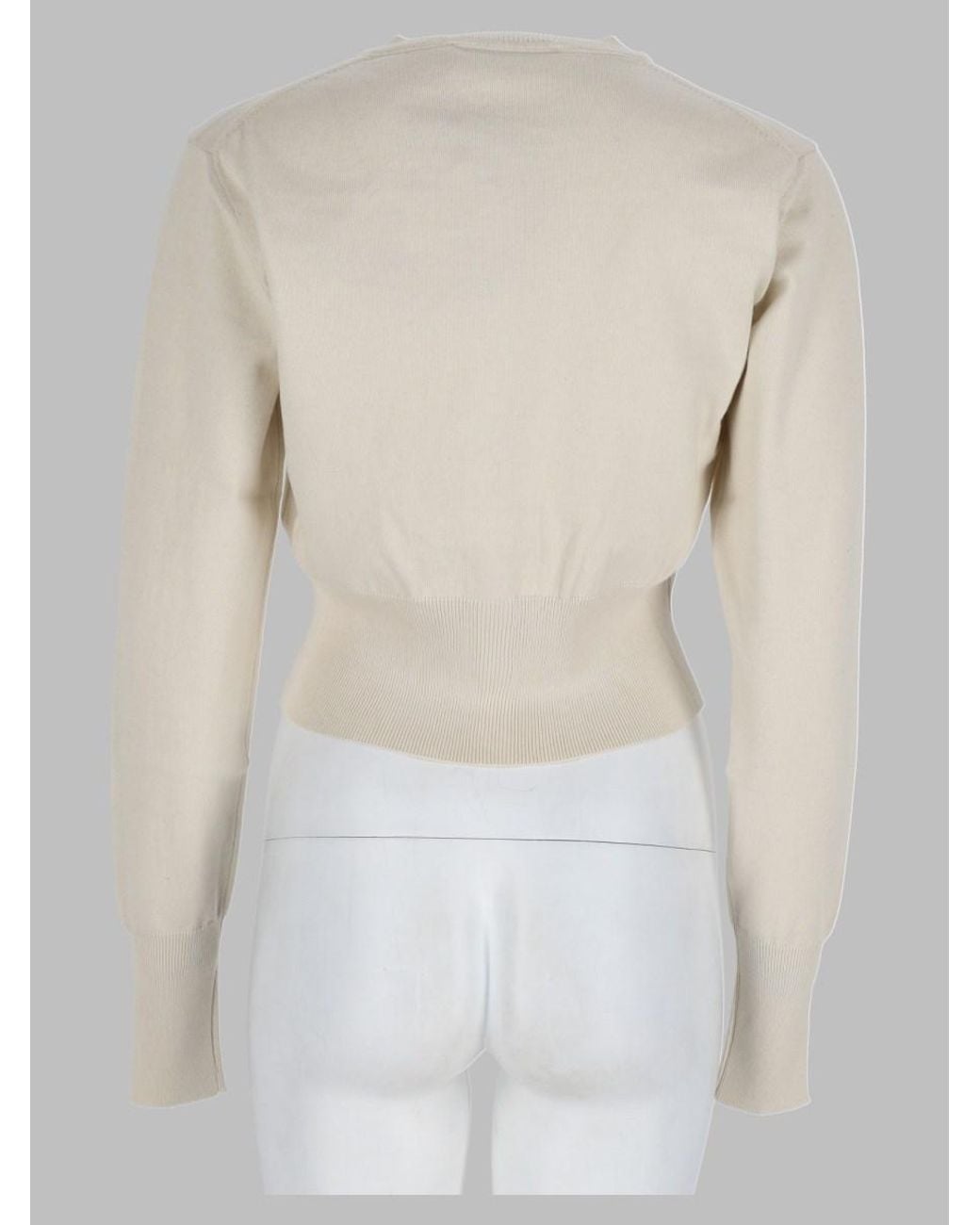 Vivienne Westwood Natural Bea Cropped Cardigan Cotton Cashmere Sweater