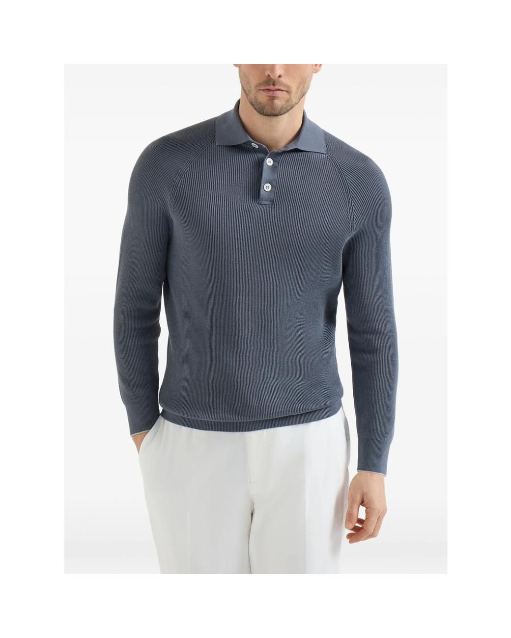 Brunello Cucinelli Blue Polo Shirts for men