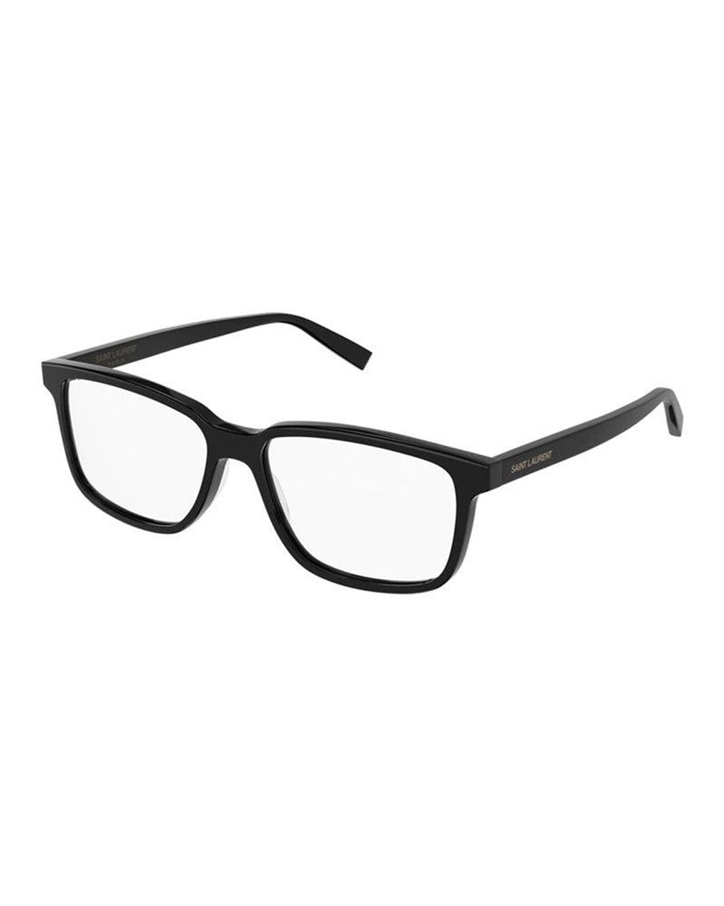 Saint Laurent Black Sl458/F Clear Demo Lenses Eyeglasses for men