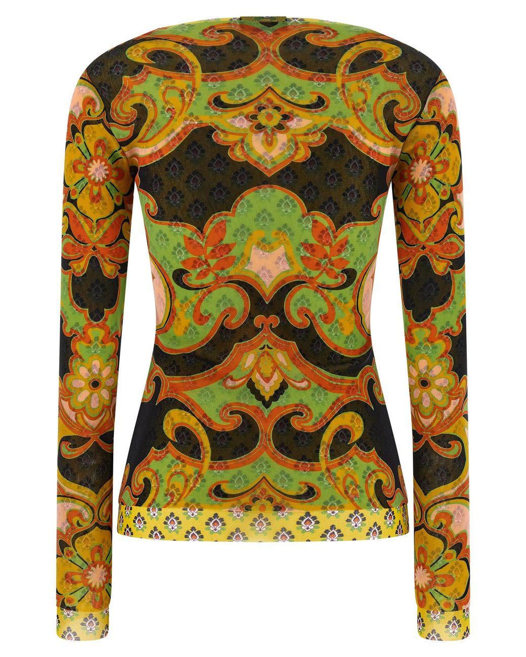 Etro Yellow Double-Layer Mesh