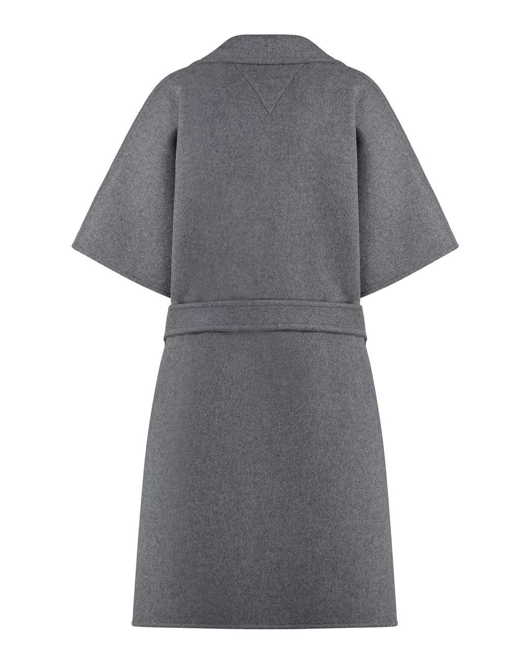 Bottega Veneta Gray Wool And Cashmere Jacket With Lapel Collar And Belt