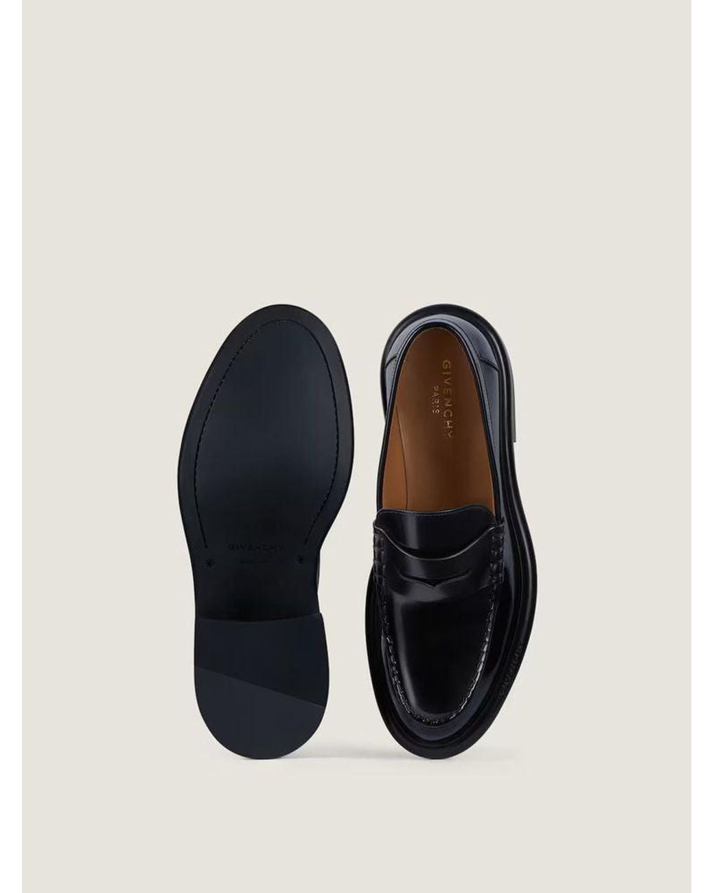 Givenchy White Givenchy Polished Leather Loafer