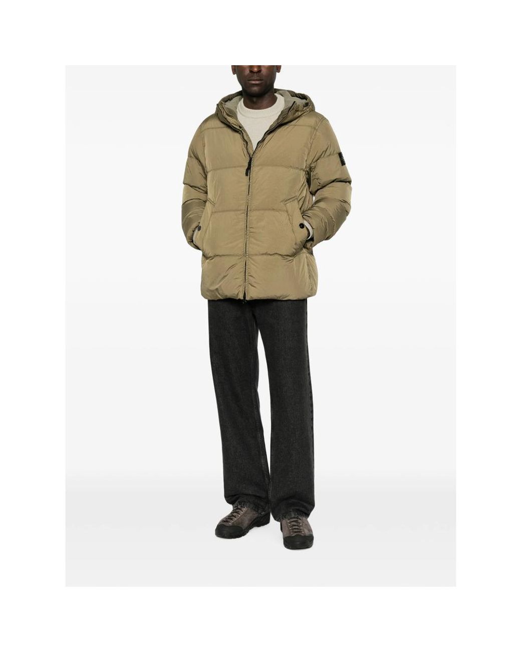Stone Island Natural 4100037 Crinkle Reps Ny Jacket for men