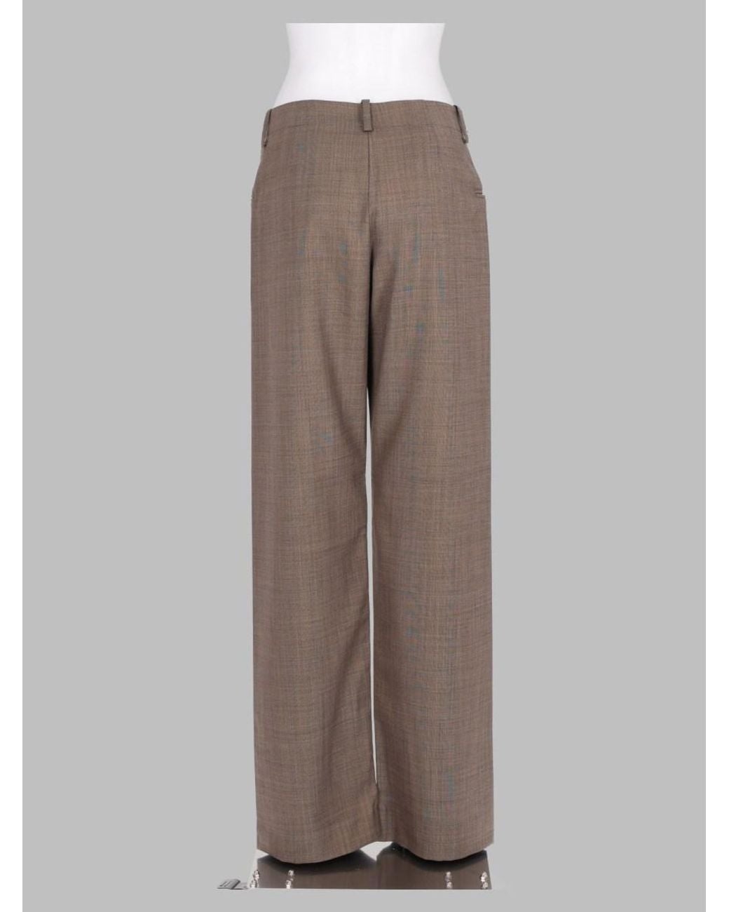 Ganni Brown Wool Blend Trousers