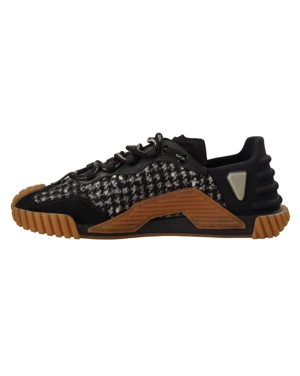 Dolce & Gabbana Black Fabric Lace Up Ns1 Sneakers for men