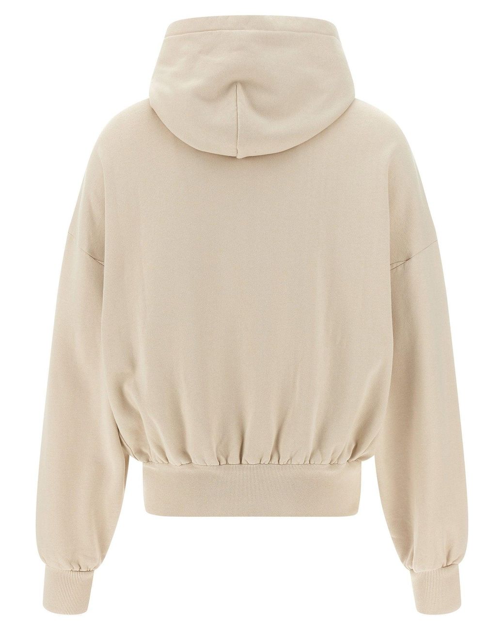 Dolce & Gabbana Natural Dolce & Gabbana Logo-Print Fleece Hoodie