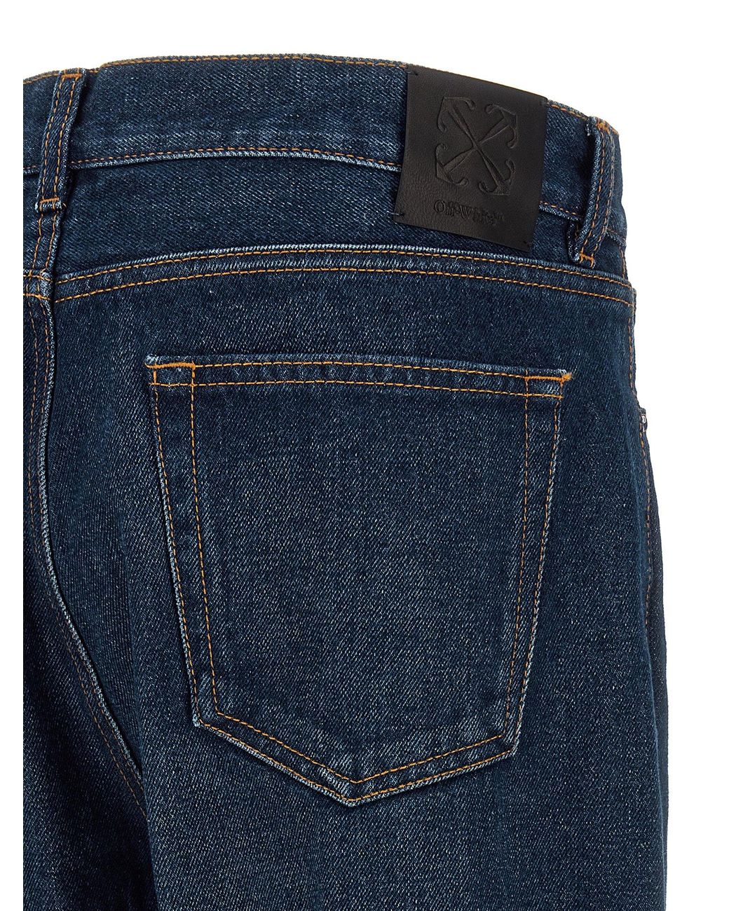 Off-White c/o Virgil Abloh Blue Arr Zip Skate' Jeans for men