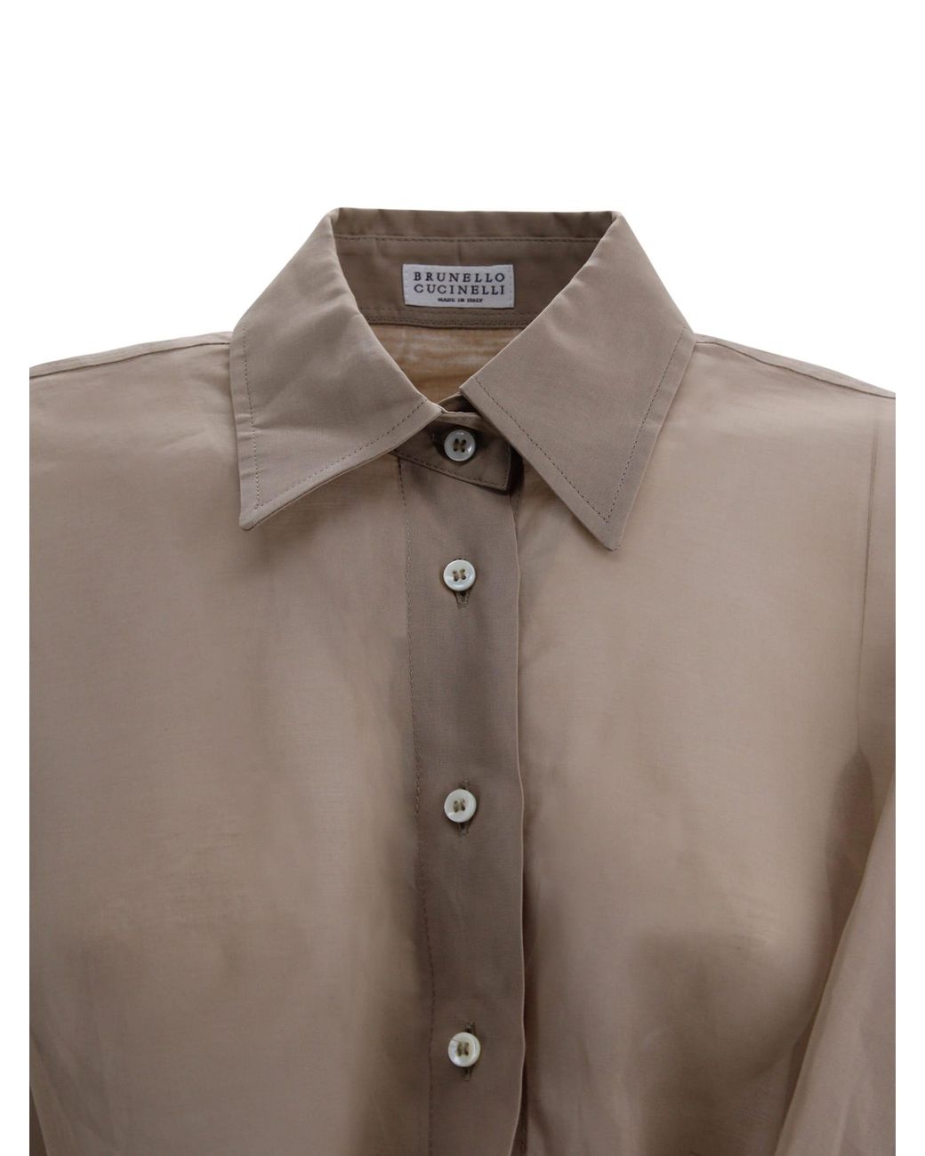 Brunello Cucinelli Brown Shirts Silk
