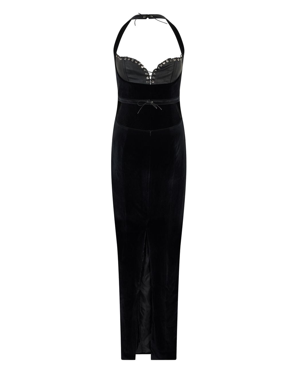 Ludovic de Saint Sernin Black Long Dress Grace Polyester
