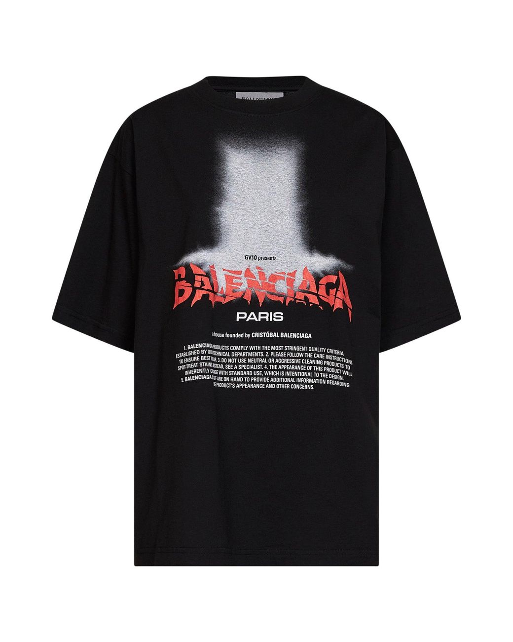 Balenciaga Black T-Shirt The Door Cotton T-Shirts & Jerseys