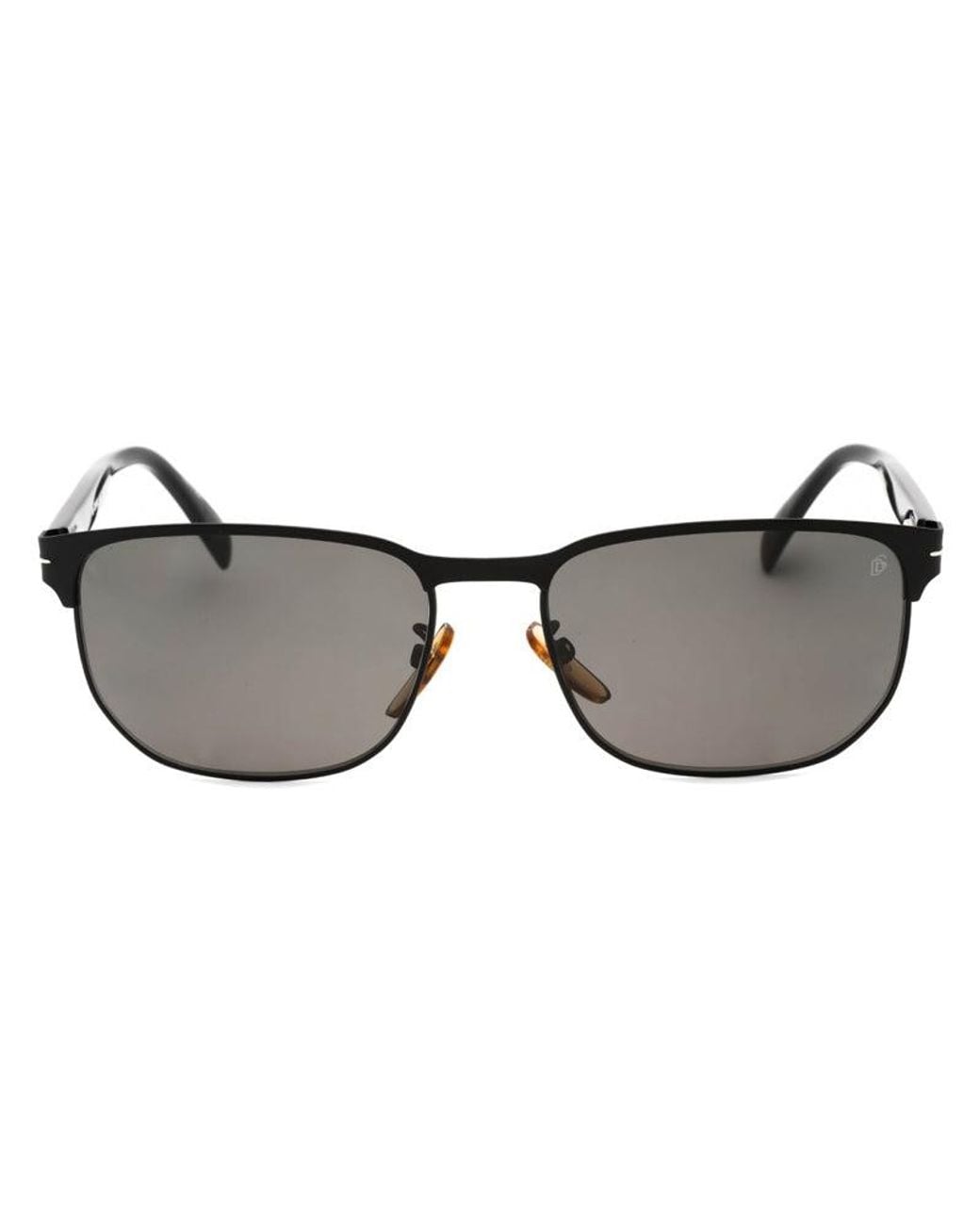 David Beckham Gray David Beckham Square Full Rim Sunglasses for men