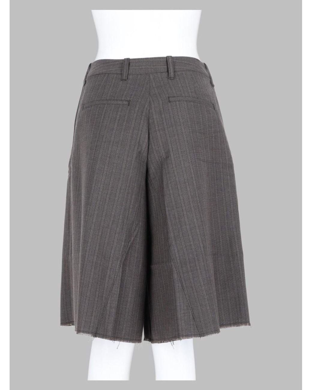 Our Legacy Gray Jumbo Wool Shorts Virgin Cotton