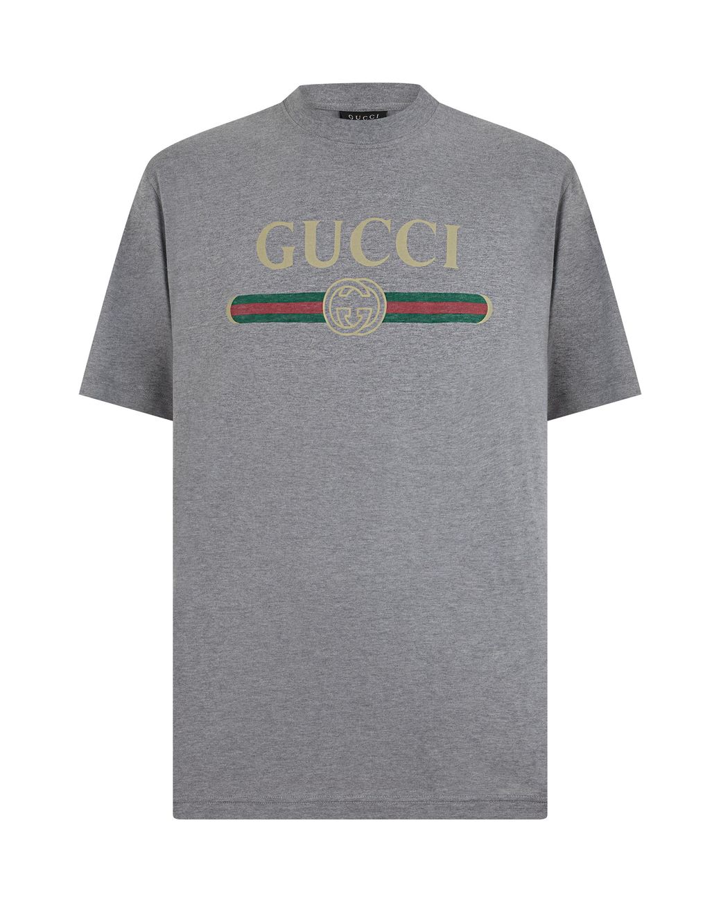 Gucci Gray Cotton T-Shirt Melange Melange/Multicolour T-Shirts