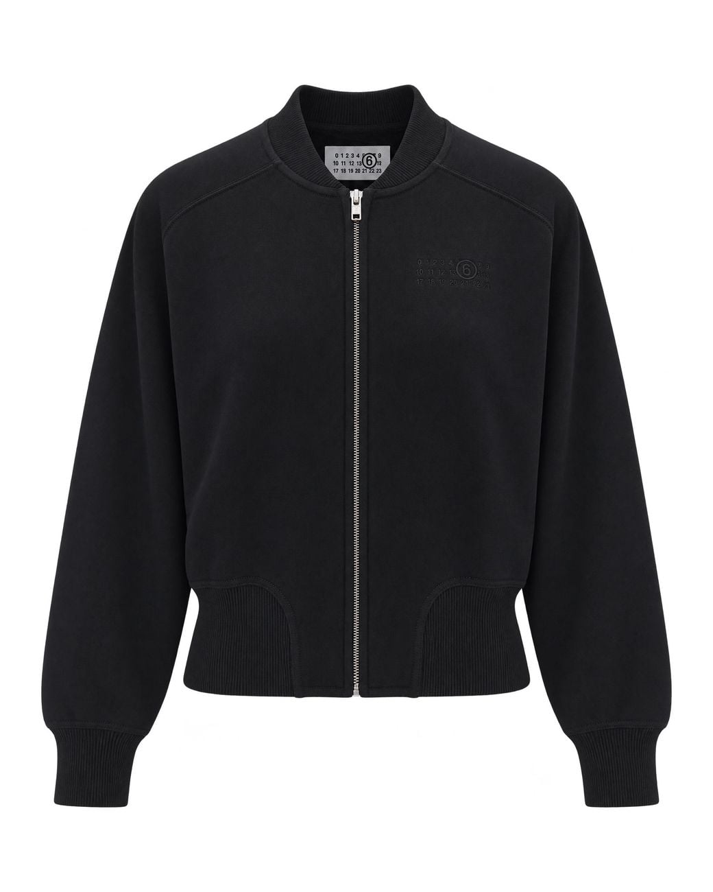 MM6 by Maison Margiela Black Bomber Sweatshirt Primary Fabric: Cotton Sweater