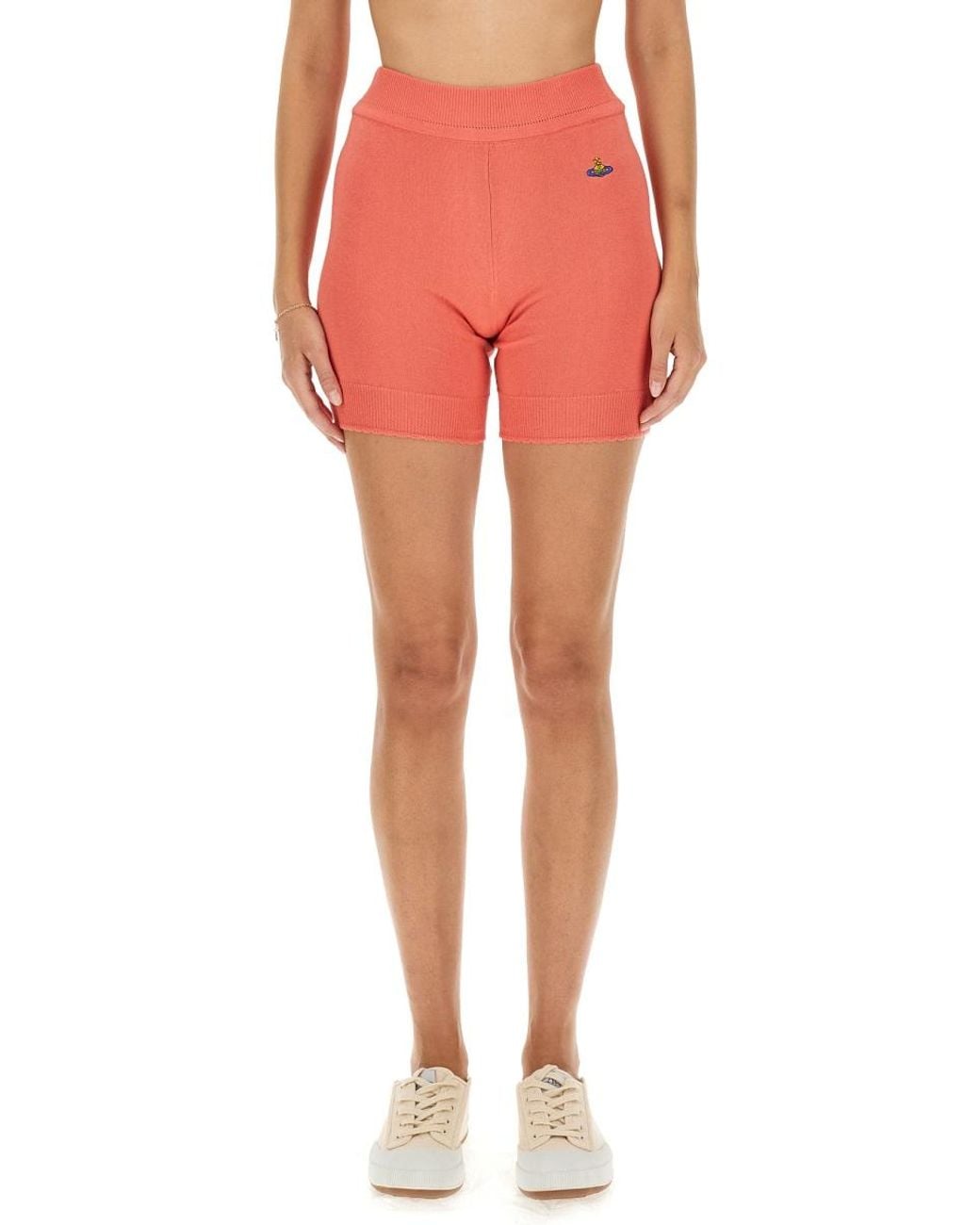Vivienne Westwood Red Slim Fit Shorts Cotton