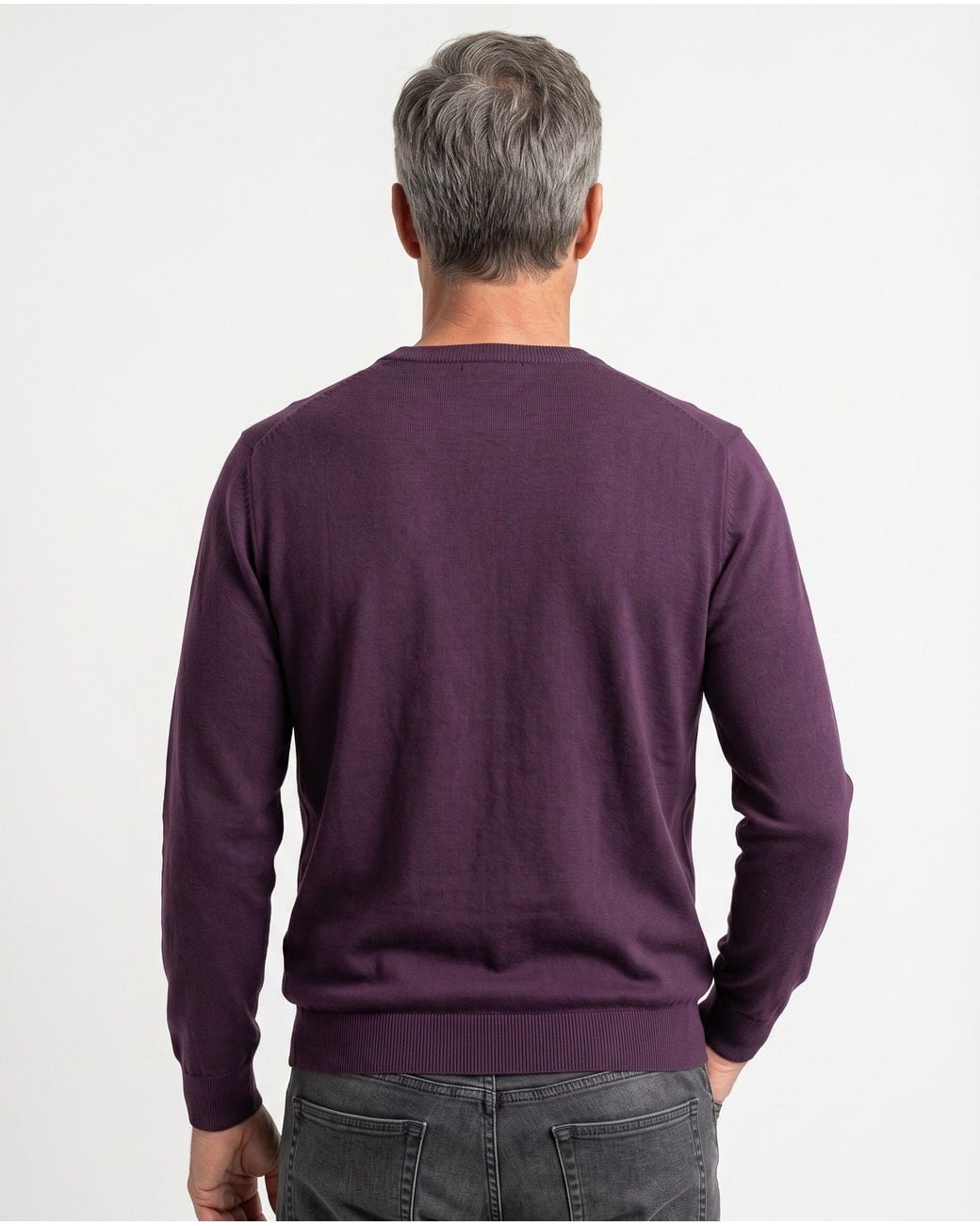 Brunello Cucinelli Purple Virgin Wool Sweater for men