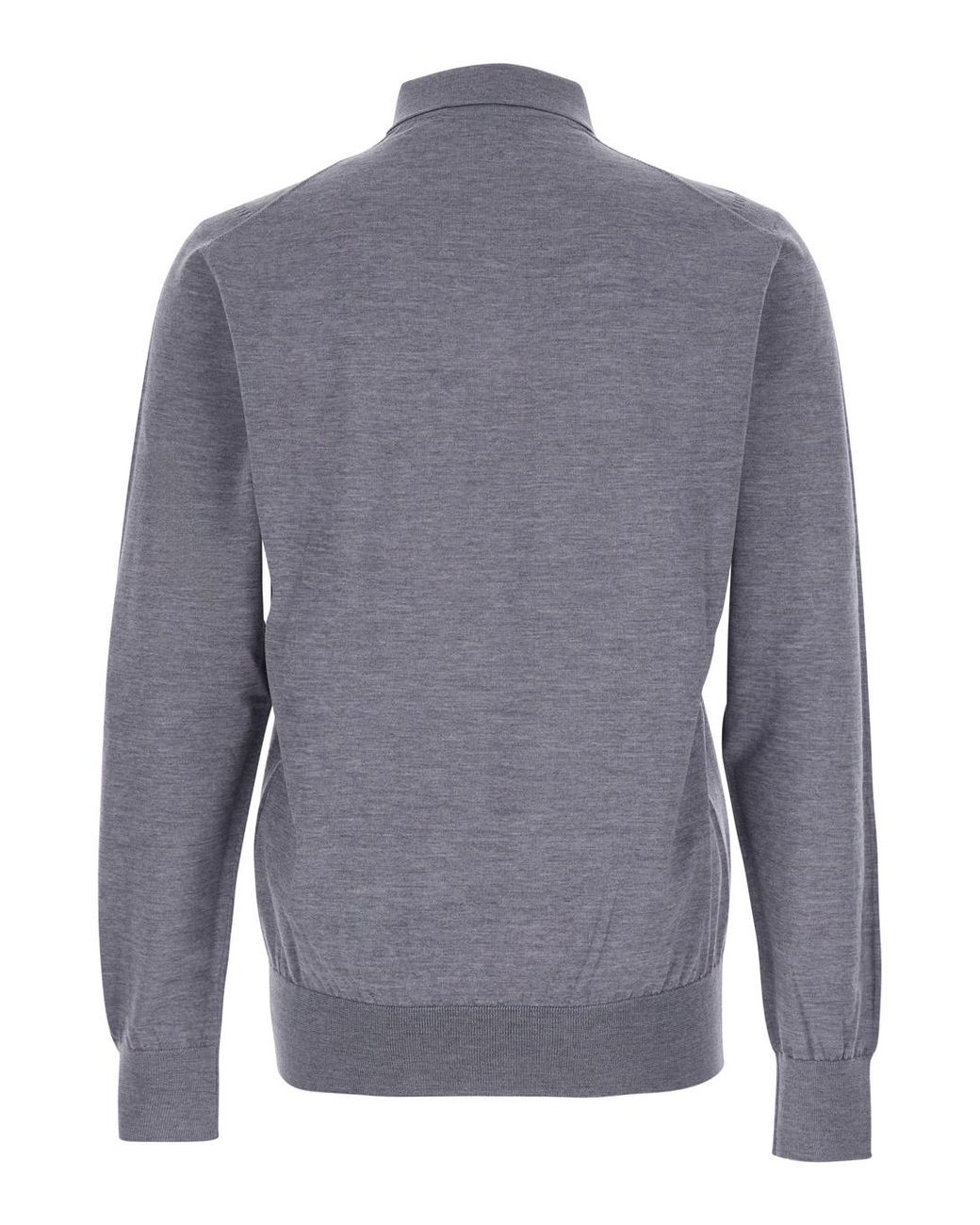 Dolce & Gabbana Gray Solid Shirt Collar Polo for men