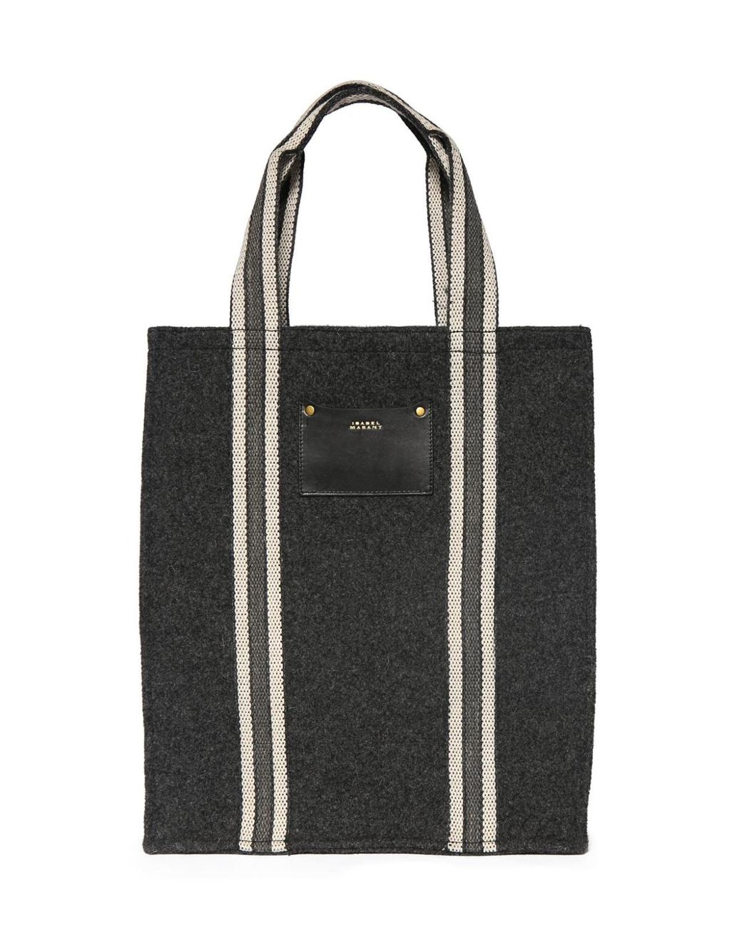 Isabel Marant Black Aruba Puebla Logo Patch Tote Bag