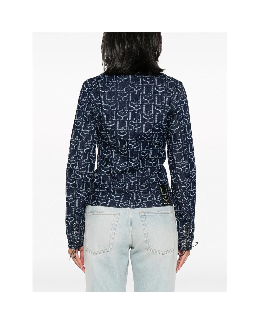 Ludovic de Saint Sernin Blue Biker Jacket