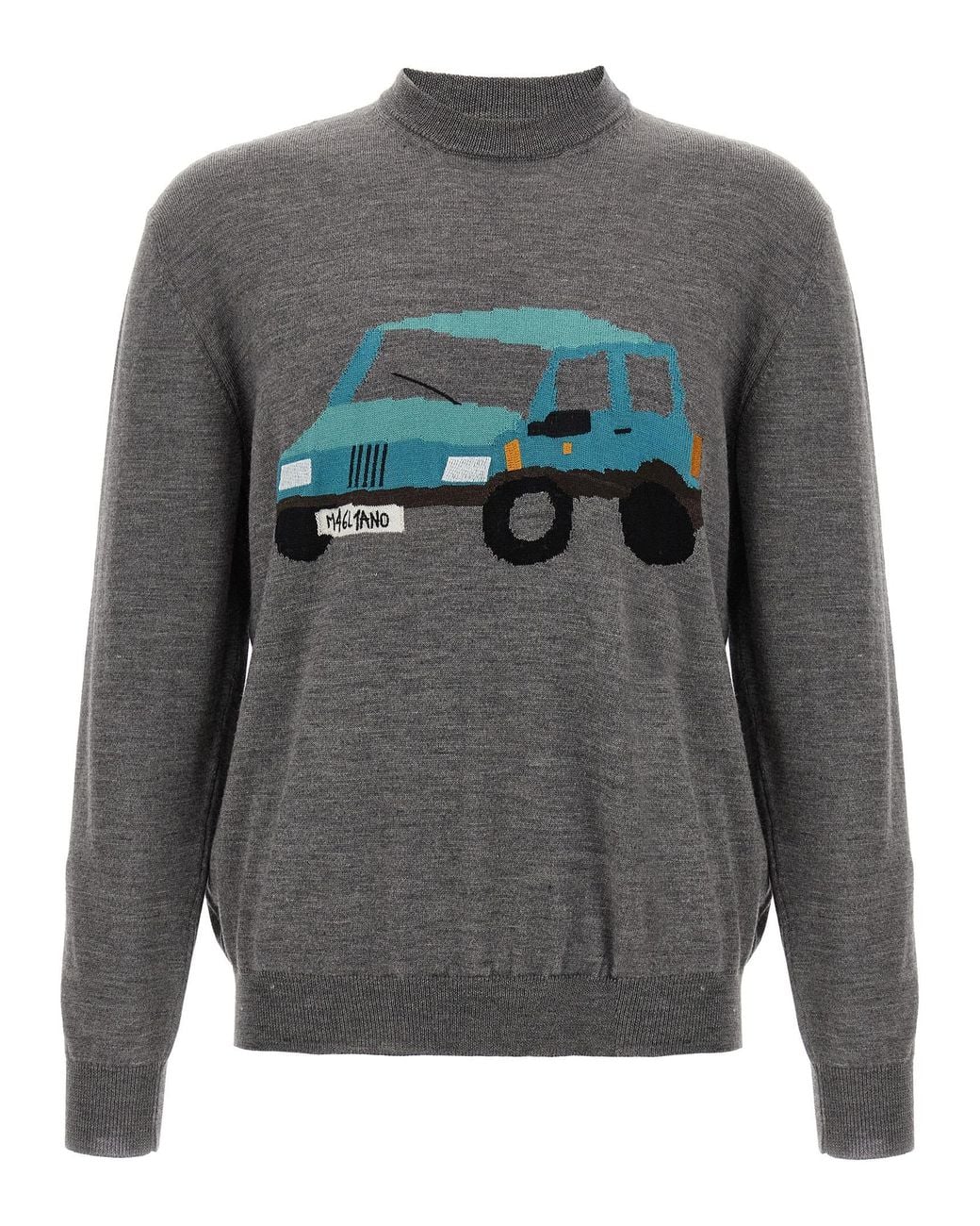 Magliano Gray Pandino Sweater Wool Sweater, Cardigans for men