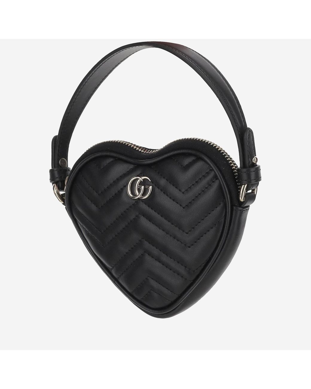 Gucci Black Mini Gg Marmont Bag Calf Skin Shoulder