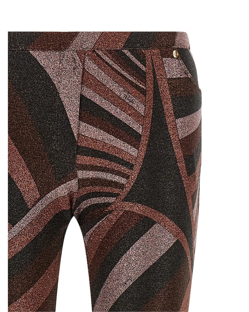 Emilio Pucci Brown Polyamide Flared Pants