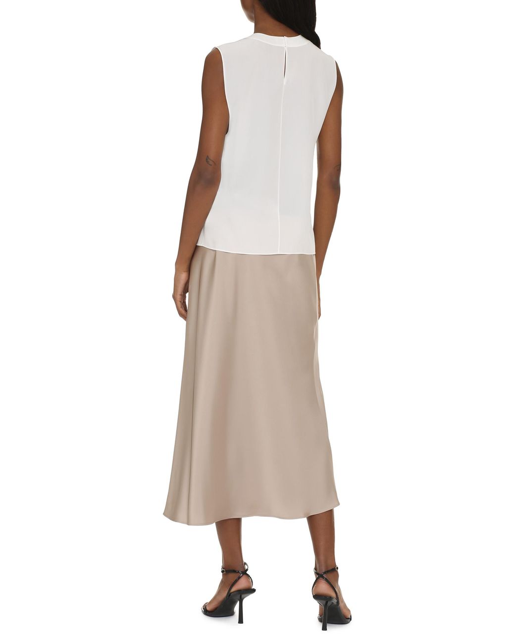 Saint Laurent White Silk Top Vests & Tank Tops