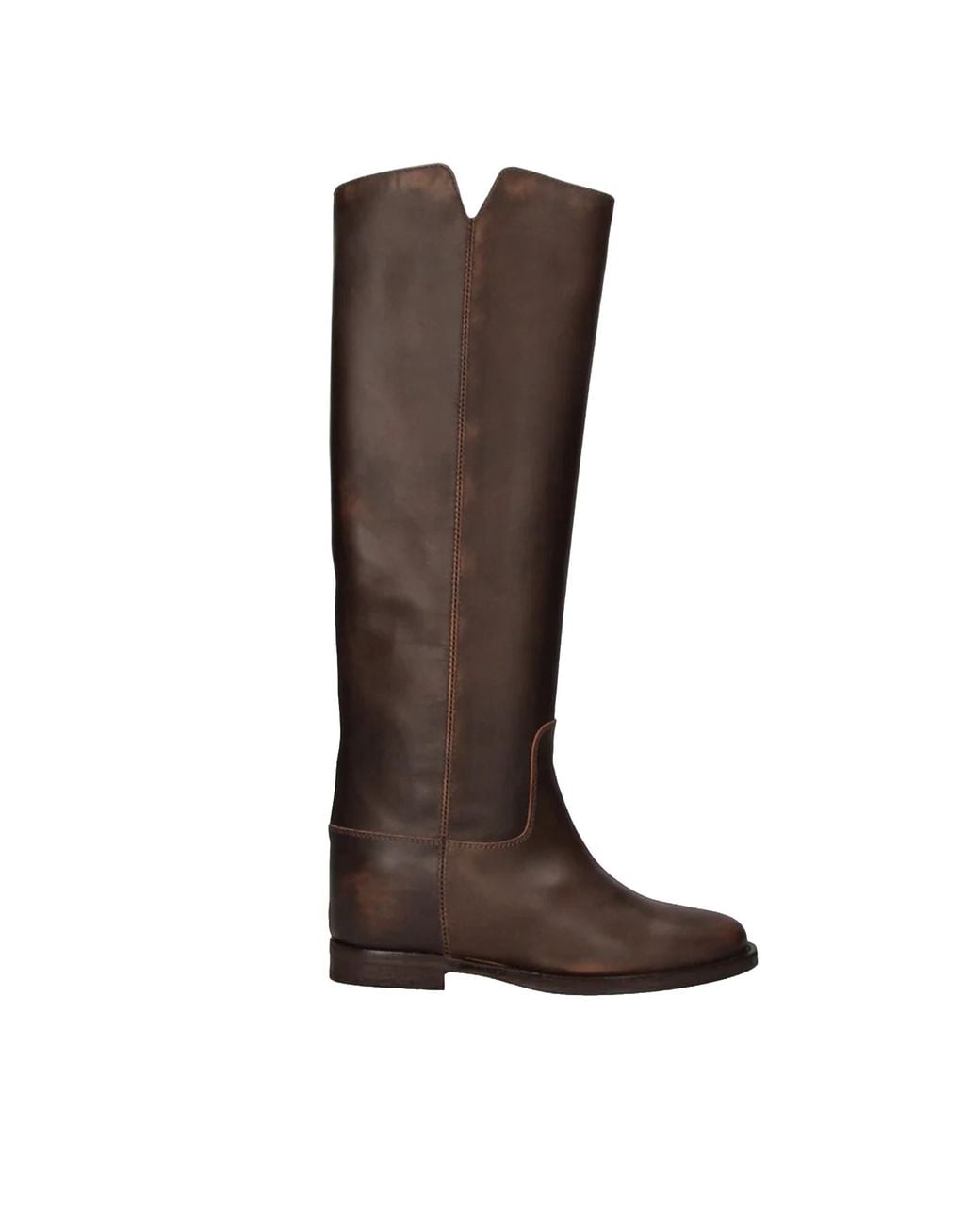 Via Roma 15 Brown Pull-On Boots Smoke Upper: Leather; Sole: Rubber