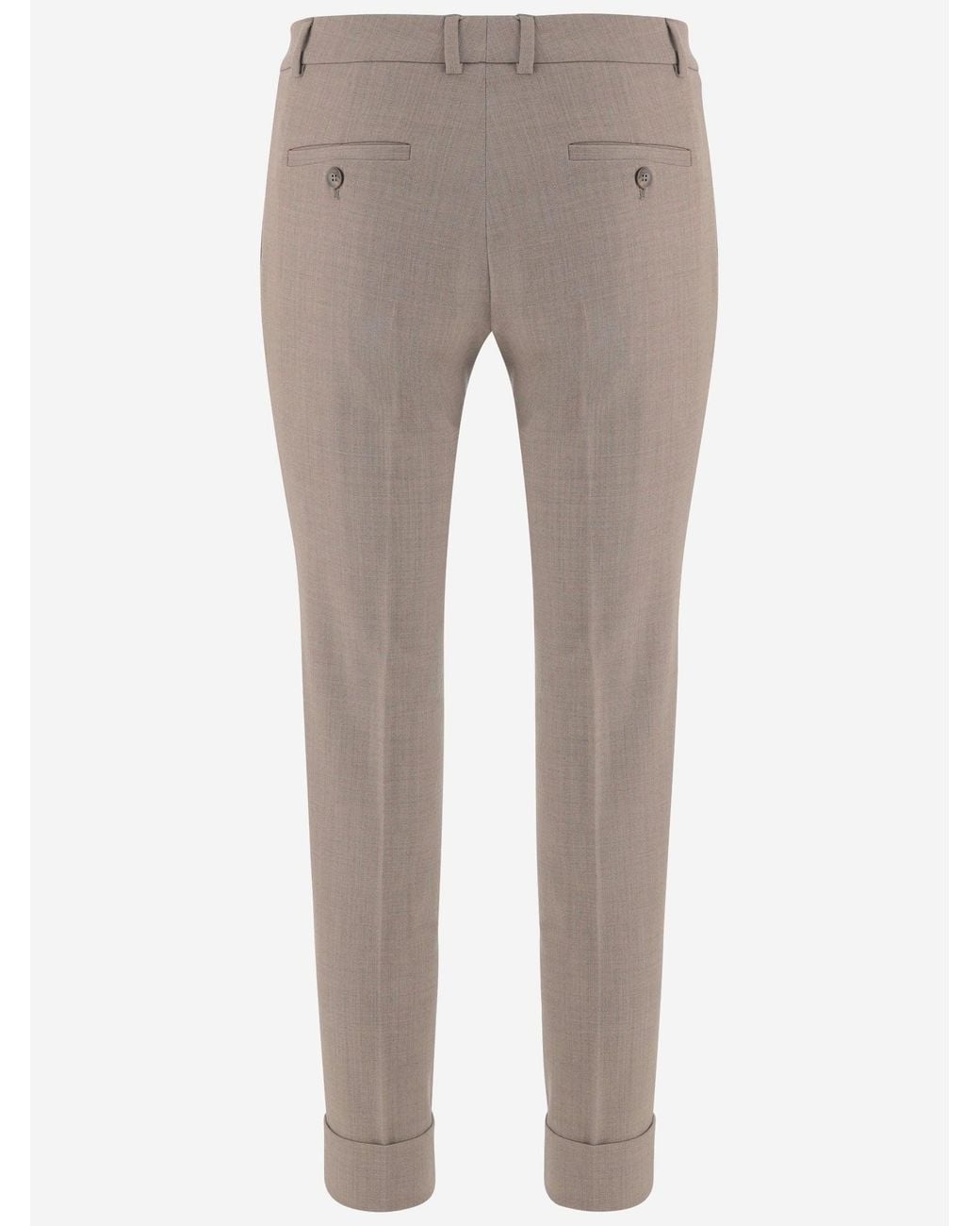 Ql2 Gray Trousers Margot Stretch Wool