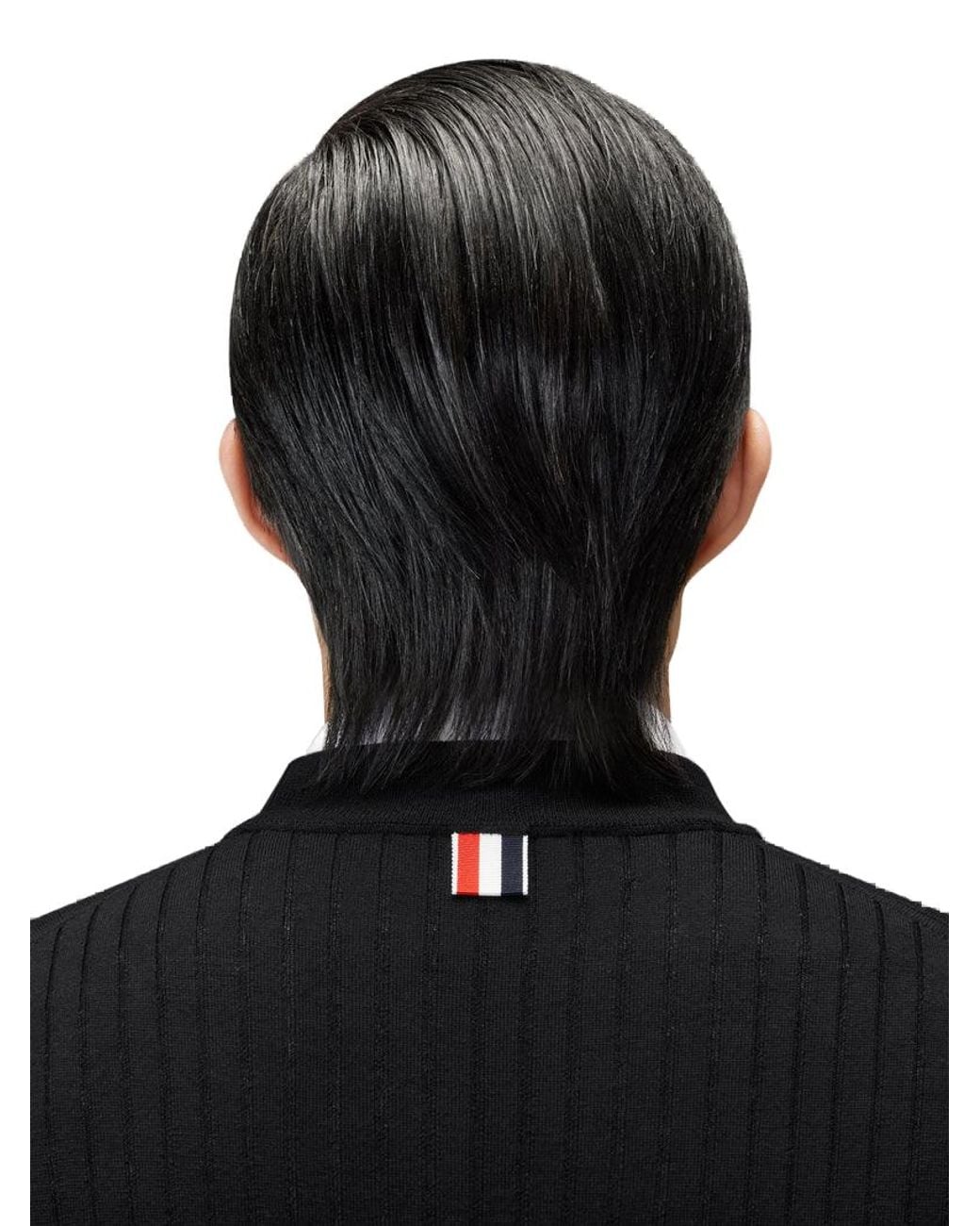Thom Browne Black Thom Browne Ribbed Merino Wool Cardigan for men