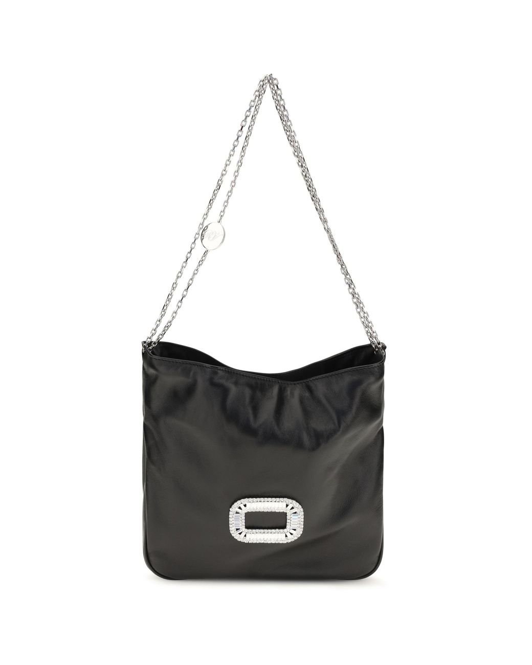 Roger Vivier White Handbag Pilgrim Mini Calfskin Calf Leather Shoulder Bags