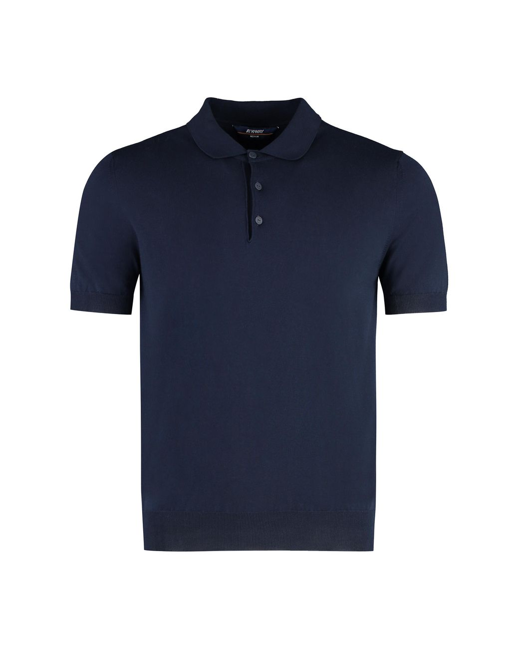 K-Way Blue Pleyne Knitted Cotton Polo Shirt for men