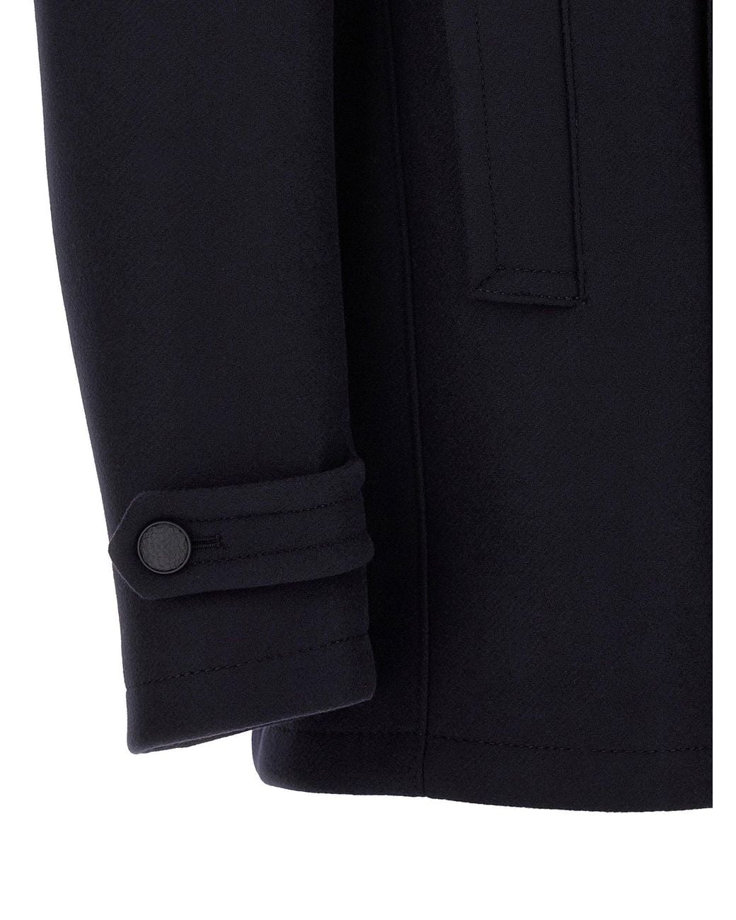 Tagliatore Blue Monaco Coat for men
