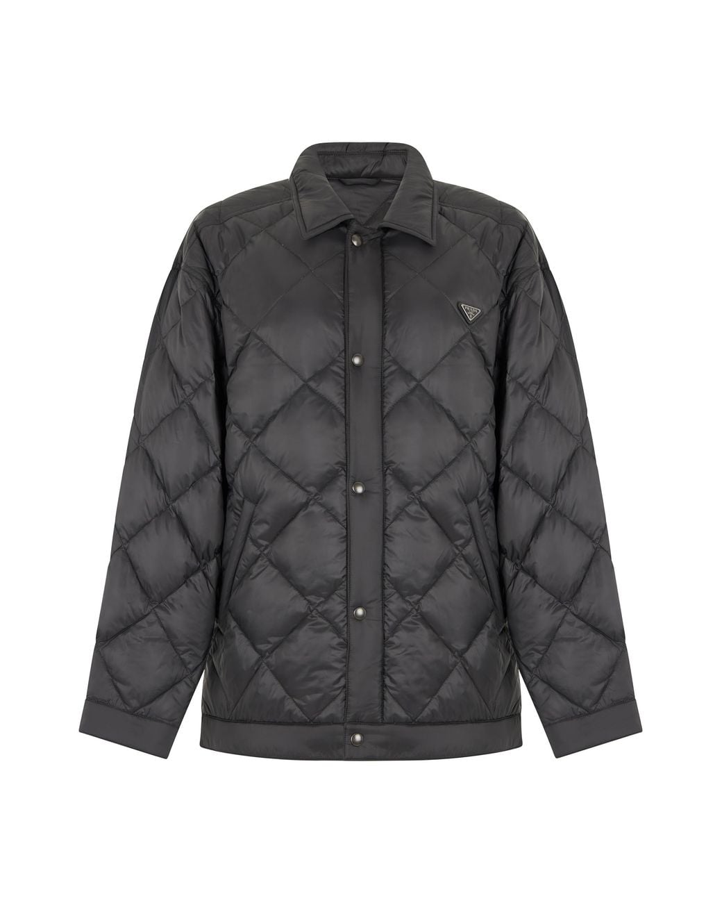 Prada Gray Padded Jacket Polyester & Down for men