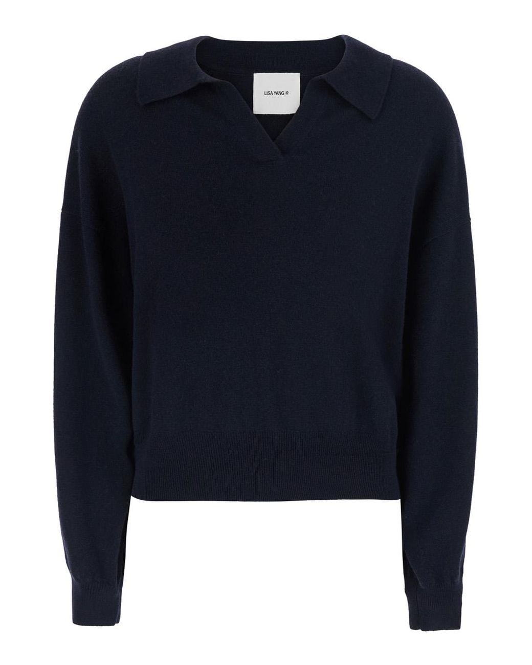 Lisa Yang Blue Sweater Katriel Cashmere Knitted Tops