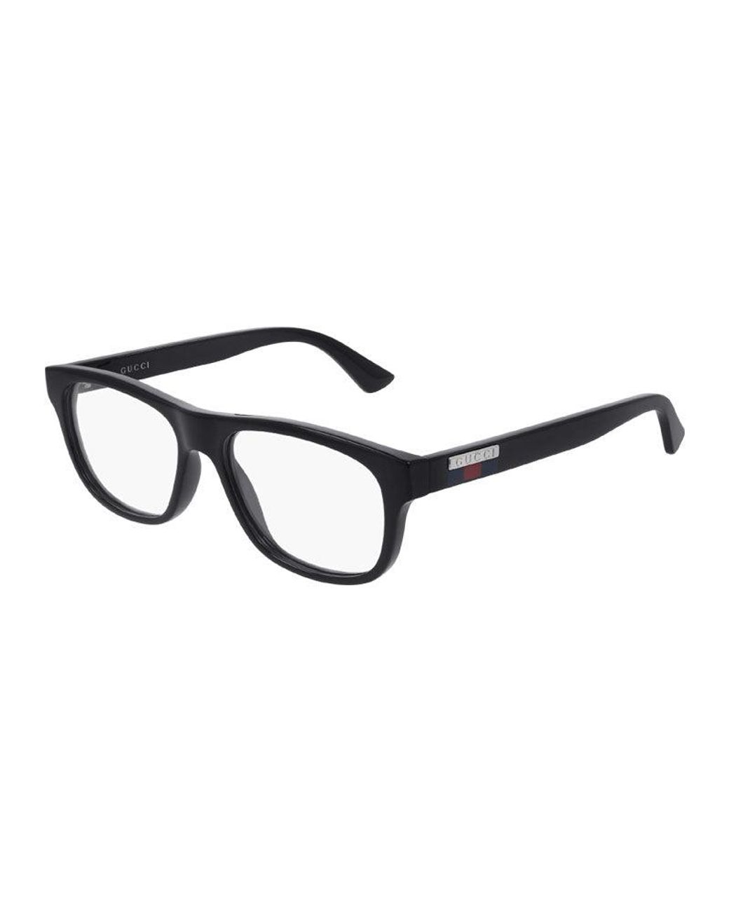 Gucci Black Eyeglasses Square Full Rim, Frame And Clear Demo Lenses Lens Gg0768O001 for men