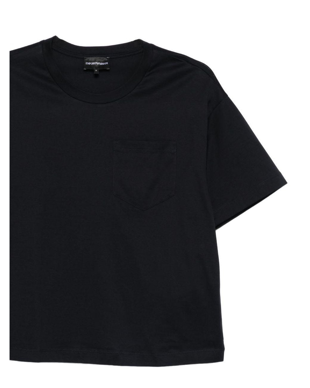 Emporio Armani Black Logo Cotton T-Shirt