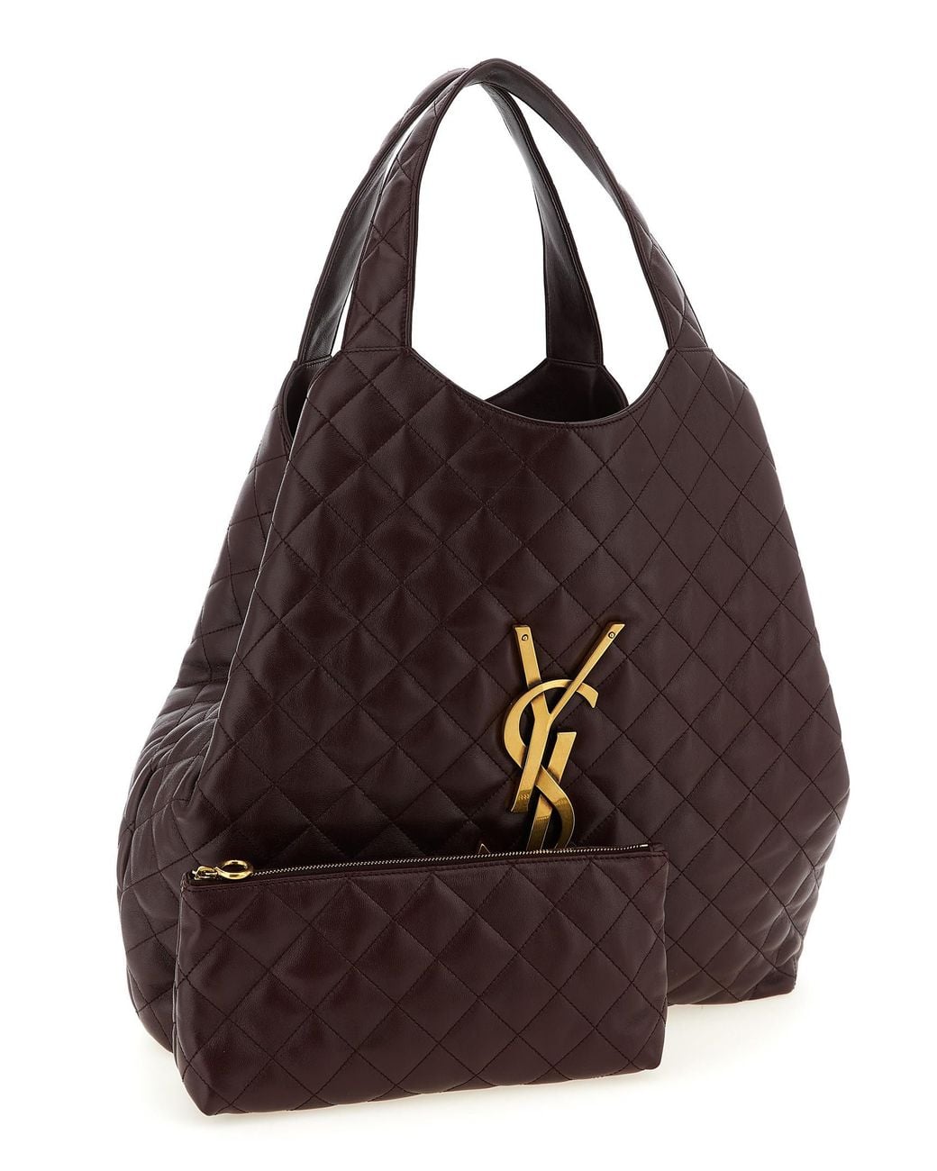 Saint Laurent Brown 'Icare' Maxi Shopping Bag