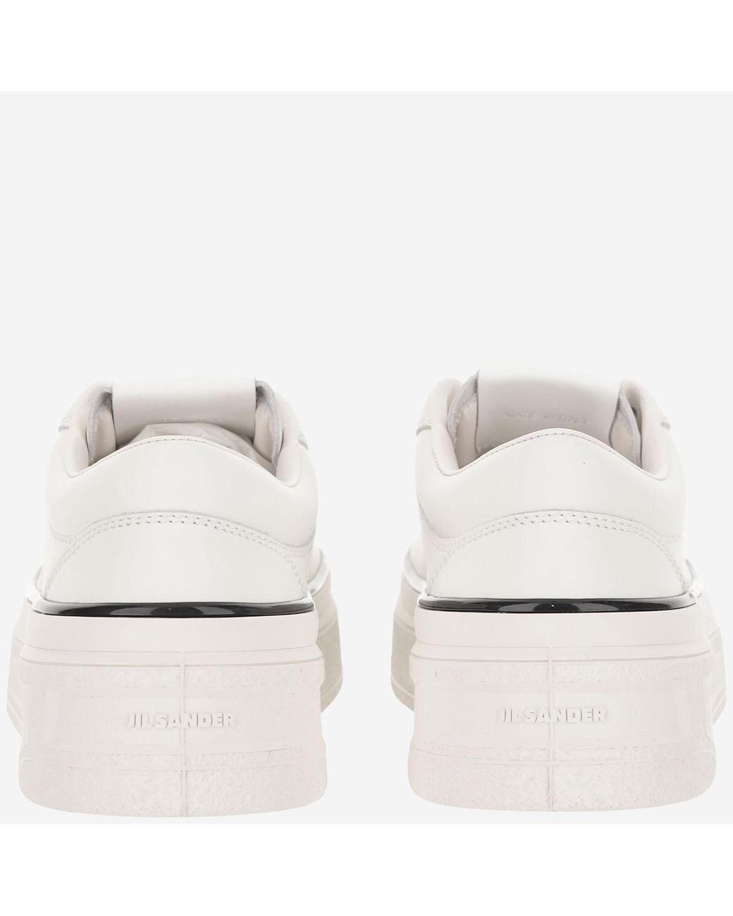 Jil Sander White Sneakers Calfskin Trainers