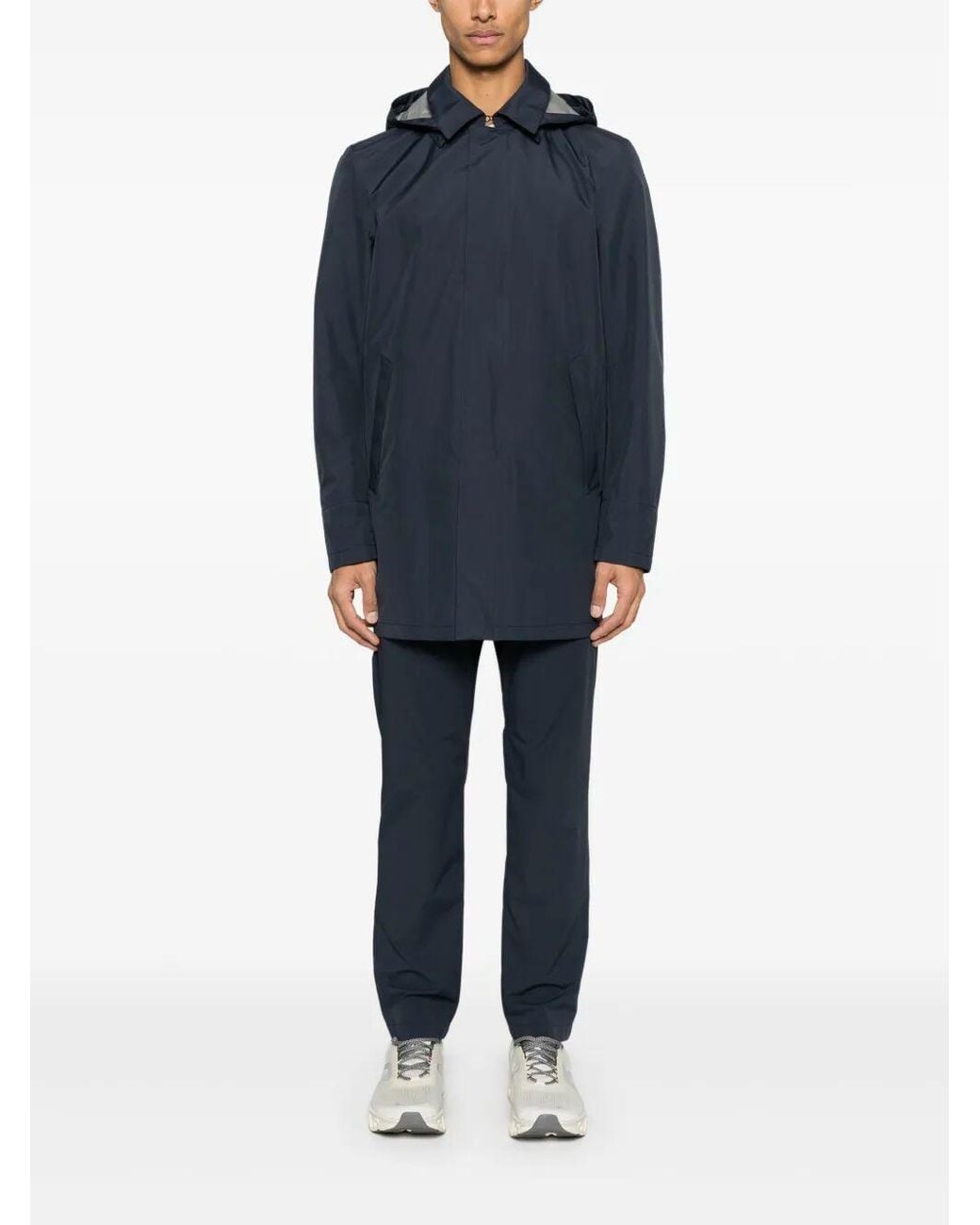 Herno Blue Pants Polyamide Nylon Elastane for men